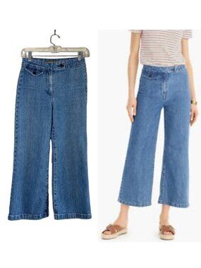 J.Crew Point Sur Wide Leg Crop Eco Jeans, 25